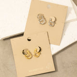 Gold Dipped Double Layered Hoop Earrings: S