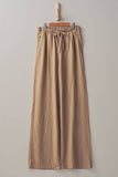 LINEN DRAWSTRING WAIST PANTS: WHITE / S-2/M-2/L-2