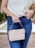 Jace Quilted Crossbody NUDE: Default