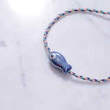 Sailor String Good Luck Fish Bracelet Trending : White Fish/Coconut String