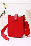Mini PU Cellphone Cross Body Bag: Gold