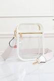 Clear PU Cross Body Mini Bag: Black
