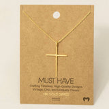 Metallic Cross Necklace: G