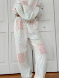 Quilted Pastel Joggers: Pastel / XL