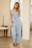 Washed denim barrel pants: Light Denim / L