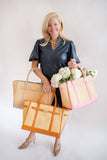 Spencer- Raffia Tote Bag- WS: Navy