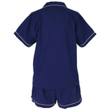 Cooper Navy Short Sleeve Shorty Pajamas: L