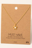 Gold Dipped Pearl Turtle Pendant Necklace: G