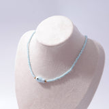 Good Luck Fish Bahama Wood Bead Necklace: Pink