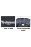C.C Cowboy Hat With Fringe Trim Bands: Navy