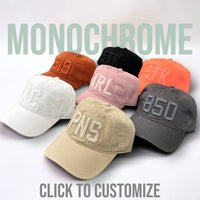 Monochrome Hats - Customizable: White Cotton