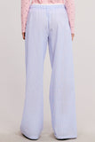 Stripe Boxer Wide Leg Pajama Pants: Pink / M