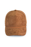 FAUX SUEDE 5 PANEL WITH BRAIDED ROPE Cap: Olive