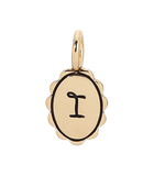 Charm Garden - Scalloped Initial Charm - Gold - I
