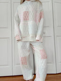 Quilted Pastel Joggers: Pastel / Medium