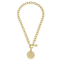 Gold Coin Toggle Necklace