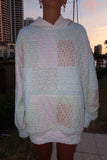 Quilted Pastel Hoodie: Pastel / Medium