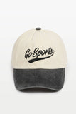 Gameday GO SPORTS embroidery Two Tone Baseball Cap: Burgundy