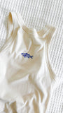 Freshwater Fish Ribbed Racer Tank: S