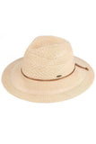 C.C Multi Pattern Suede String Band Panama Sun Hat: Desert