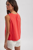FRONT TIE BUTTON-UP BLOUSE / WL25-12025: OFF WHITE / M