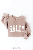 SALTY Graphic Sweatshirt: VINTAGE WHITE LONG SLEEVE / L