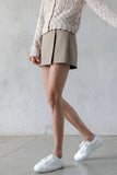 JP6911-BEIGE MINI SKORT: BEIGE / S