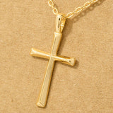 Gold Dipped Dainty Cross Pendant Necklace: G