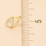 Rhinestone Teardrop Stud Earrings: G