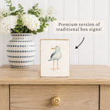 Seagull Block Sign | Coastal Decor | Wooden Decor