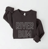 RIVER BUM  Graphic Sweatshirt: VINTAGE WHITE LONG SLEEVE / S