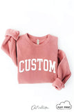 CUSTOM PUFF Print Graphic Sweatshirt: ATHLETIC HEATHER / L