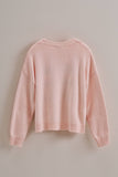 Graphic Oversized Drop-Shoulder Knit Sweater: IVORY / SM-ML:3-3