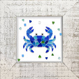 Sea glass Blue CRAB Framed Print