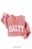 SALTY Graphic Sweatshirt: VINTAGE WHITE LONG SLEEVE / M