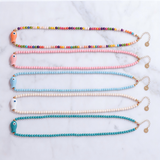 Good Luck Fish Bahama Wood Bead Necklace: Sky Blue