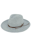 C.C String Trim Band Panama Sun Hat: Navy