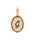 Charm Garden - Scalloped Initial Charm - Gold - G