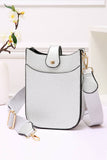 Mini PU Cellphone Cross Body Bag: White