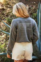 DEAR PERSON BEHIND ME Graphic Sweatshirt: VINTAGE WHITE LONG SLEEVE / XL