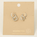 Gold Dipped Double Layered Hoop Earrings: S