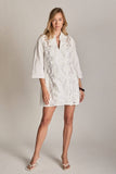 Lace Reverie Mini Dress: WHITE / XS