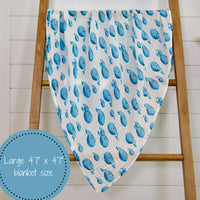 Whale, Whale, Whale Baby Swaddle Blanket