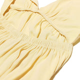 Vacation yellow backless strap maxi dress: Yellow / M