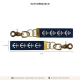 Anchor Navy Block Keychain | Nautical Gift | Bag Charm