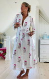 Apres Beach Hand Block Shirtdress in Poppy: Med