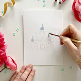 Fairytale paintable watercolor notecard set