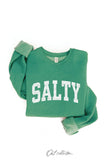 SALTY Graphic Sweatshirt: VINTAGE WHITE LONG SLEEVE / L