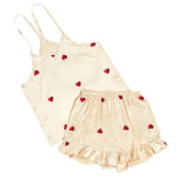 Hearts - Cami + Ruffled Shorts PJ sets: M